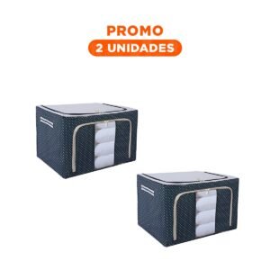 Pack2 Contenedor de Guardado Plegable para Organizar Ropa y Objetos Personales