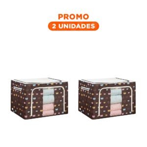 Pack2 Modulo Textil Plegable para Orden en Dormitorio con Estampa Osos