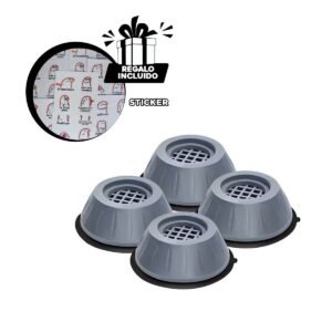 Soporte Antivibratorio y Antideslizante en Pack de Cuatro Unidades para Casa Y+Regalo Sticker