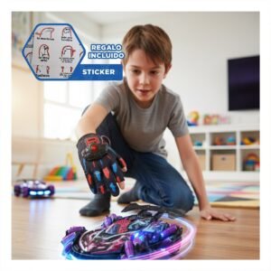 Vehiculo Acrobatico con Guantes de Control para Juego Interactivo en Morado Y+Regalo Sticker