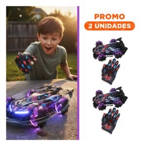 Pack2 Movil Acrobatico con Guante de Control para Uso Interactivo en Juego de Color Morado