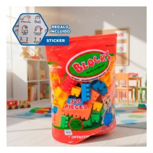 Cubos de Construccion Multicolor en Bolsa para Creatividad y Juego en Casa Y+Regalo Sticker