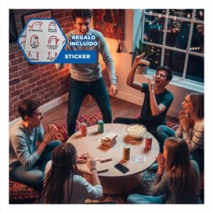 Jenga Desafio o Castigo 48 Piezas Madera Juego con Retos y Diversion Y+Regalo Sticker