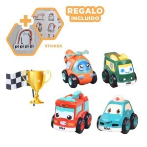 Pack De Vehiculos a Friccion para Diversion Clasica y Juego Diario en Casa Y+Regalo Sticker