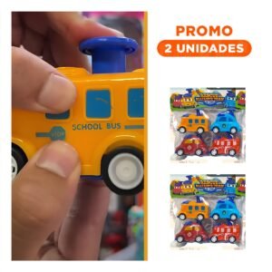Pack2 Camiones de Emergencia 4 Piezas Multicolor para Juego Infantil de Accion
