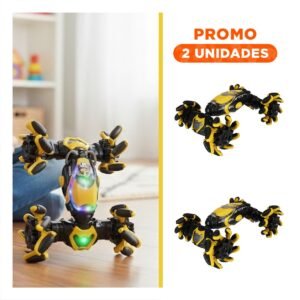 Pack2 Juguete Acrobatico de Accion para Ninos con Reloj Interactivo en Amarillo