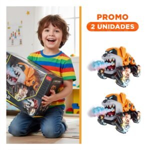 Pack2 Movil Acrobatico con Control Remoto en Forma de Perro para Juego Infantil Color Naranja