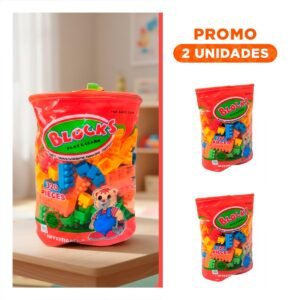 Pack2 Set Creativo Multicolor en Bolsa para Juego de Construccion en Casa y Hogar