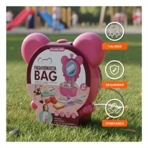Cartera con Orejitas y Tocador de Maquillaje 19 Piezas para Juego Creativo