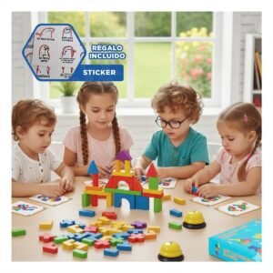 Bloques Tetris Multicolor para Juego Didactico en Hogar y Familia Y+Regalo Sticker