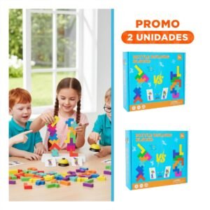 Pack2 Set Tetris Multicolor para Juego de Mesa y Uso Familiar en Hogar