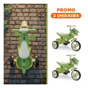 Pack2 Vehiculo Recreativo Infantil Verde para Uso Exterior