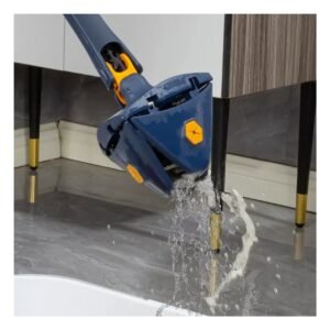 Escurridor Giratorio 360 con Sistema de Autoexprimido Azul para Limpieza Fácil