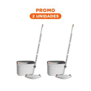 Pack2 Mopa Giratoria de Microfibra para Limpieza Facil y Rapida de Pisos