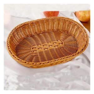 Canasta de Trama Sintetica Ovalada 40x30x7cm para el Orden de la Casa