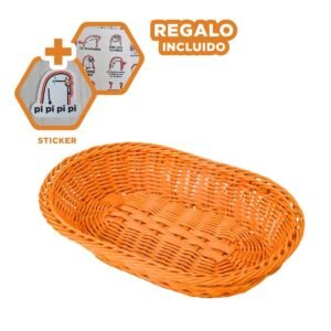 Contenedor de Almacenaje Resistente 40x30x7cm con Diseno de Tejido Fino Y+Regalo Sticker