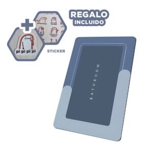 Complemento Rectangular Azul para Espacios de Bano en Casa y Uso Diario Y+Regalo Sticker