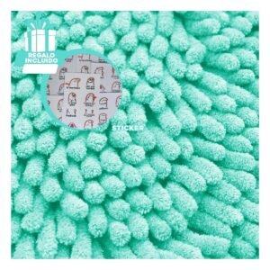 Esterilla Ovalada de Microfibra 40x60cm Turqueza para Hogar y Decoracion Y+Regalo Sticker