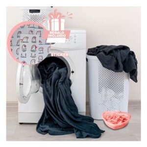 Cesto Rosado Claro en Forma de Corazon para Guardar Ganchos de Ropa Y+Regalo Sticker