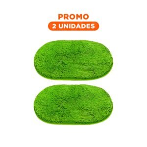Pack2 Tapiz Ovalado Decorativo de Microfibra 40x60cm Verde limon Hogar