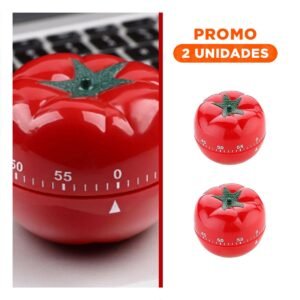 Pack2 Reloj Tomate Rojo con Diseno Atractivo para tu Cocina y Hogar