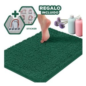 Tapiz Rectangular de Microfibra 40x60cm Verde oscuro para Espacios del Hogar Y+Regalo Sticker