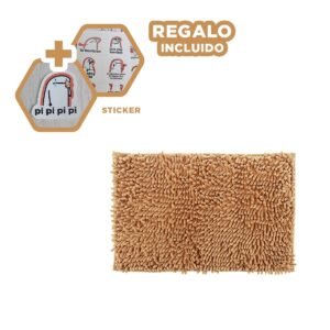 Tapiz Rectangular de Microfibra 40x60cm Mostaza para Casa Y+Regalo Sticker