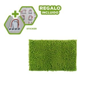 Alfombrilla Rectangular de Microfibra Absorbente Verde Limon 40 x 60 cm Y+Regalo Sticker