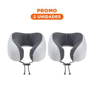 Pack2 Cojin Ergonomico Plomo de Cuello para Viajar en Terciopelo con Espuma Interior