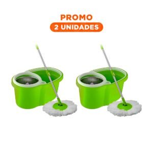 Pack2 Set de Limpieza Giratorio 360 con Balde Centrifugador para Hogar