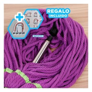 Escobilla giratoria con mecanismo autoexprimidor y mango practico Y+Regalo Sticker