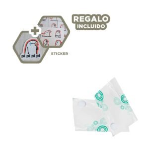 Bolsa Reutilizable para Viajes con Circulos Verdes 80x130cm Transparente Y+Regalo Sticker