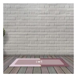Alfombra de Piso con Superficie Antideslizante para Cocina y Ambientes del Hogar Rosado