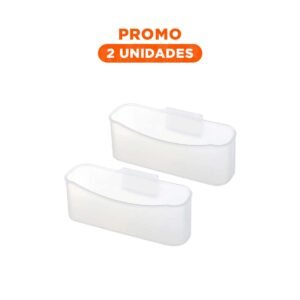Pack2 Contenedor Modular para Escritorio y Refrigeradora en Transparente Set de 4