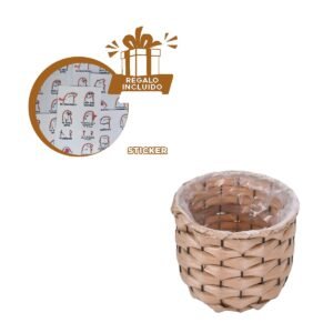 Cesta Tejida Decorativa para Casa con Forro Interior y Uso Diario Y+Regalo Sticker