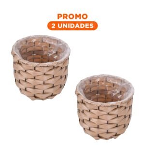 Pack2 Elemento Entrelazado con forro interior para Decoracion Hogar y Estilo Natural