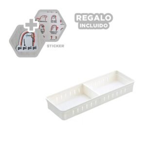 Caja Blanca con Tableros Moviles Ajustables 34.6x8x5cm Compacta y Versatil Y+Regalo Sticker