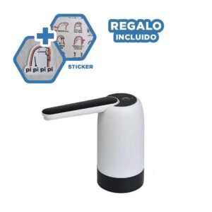 Dispensador Portatil de Agua Electrico Recargable Blanco Para Botellones Y+Regalo Sticker
