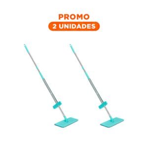 Pack2 Mopa Plana Giratoria 360 Grados con Escurridor para Limpieza Rapida en Casa