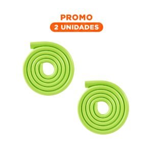 Pack2 Tira Protectora de Bordes Espuma 2 Metros Verde Limon Seguridad Hogar