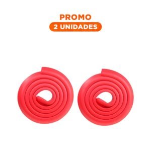 Pack2 Esquinero Protector de Espuma para Bordes de Mesa Seguridad en Hogar Rojo