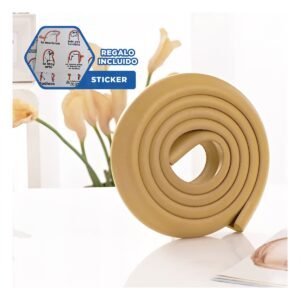 Protector Esquinero de Espuma Flexible para Bordes de Muebles y Mesas Mostaza Y+Regalo Sticker