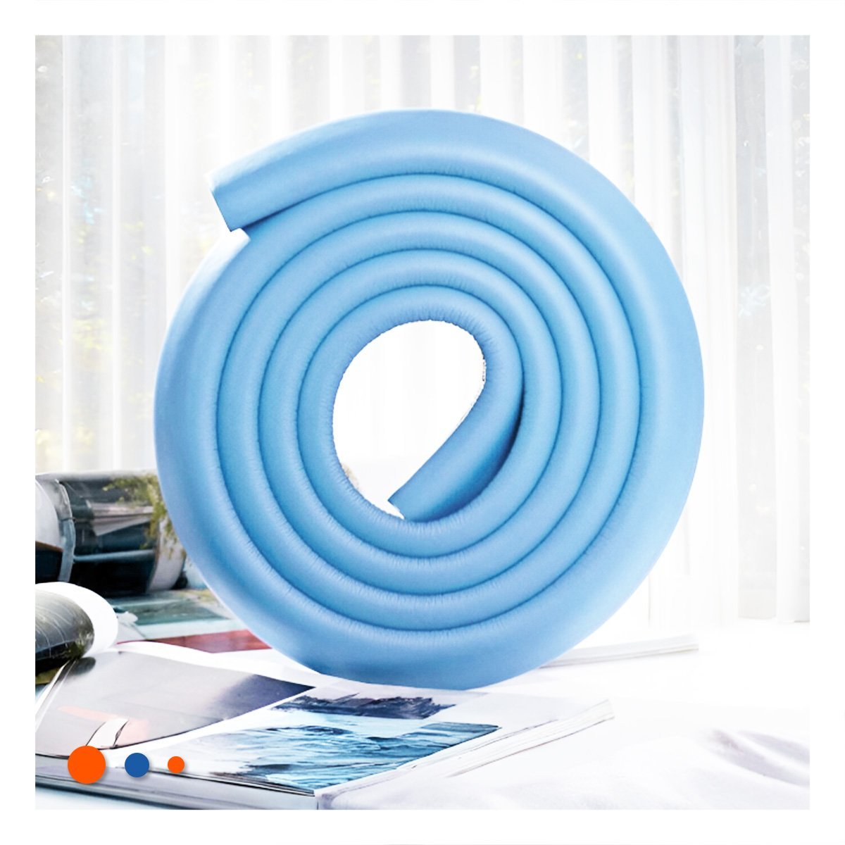 Protector Esquinero de Espuma para Bordes de Mesa y Muebles Hogar Azul