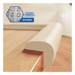 Protector Esquinero de Espuma Flexible para Bordes de Muebles y Mesas Crema Y+Regalo Sticker