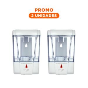 Pack2 Dosificador Automatico de Liquidos con Sensor Blanco 500 ml para Pared