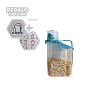 Contenedor con Boquilla Tapa y Asa 2.5L Perfecto para Cocina y Preparacion Y+Regalo Sticker