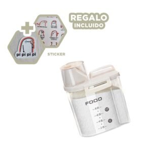 Deposito con Boquilla Tapa y Asa de 1L en Color Crema para el Hogar Y+Regalo Sticker
