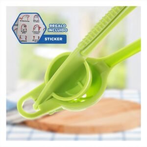 Exprimidor Frutas Plastico Verde Limon Compacto y Funcional En Casa y+Regalo Sticker