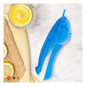 Exprimidor Manual de Limon Plastico Celeste para Cocina Hogar y Fiesta