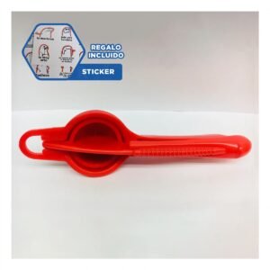 Exprimidor de Citricos Rojo Practico para Preparar Jugos Naturales y+Regalo Sticker